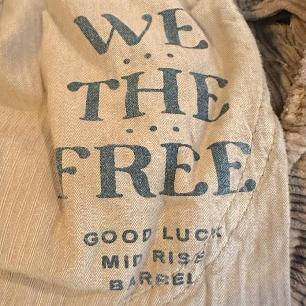 Free People Good Luck Cord Barrel Jeans Tan Brown Neutral Size 27 Corduroy - Picture 10 of 15